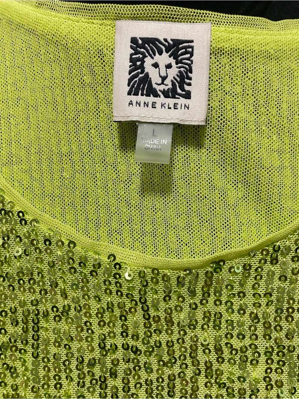 Anne Klein Lime Sequin Tank - Picture 4 of 4